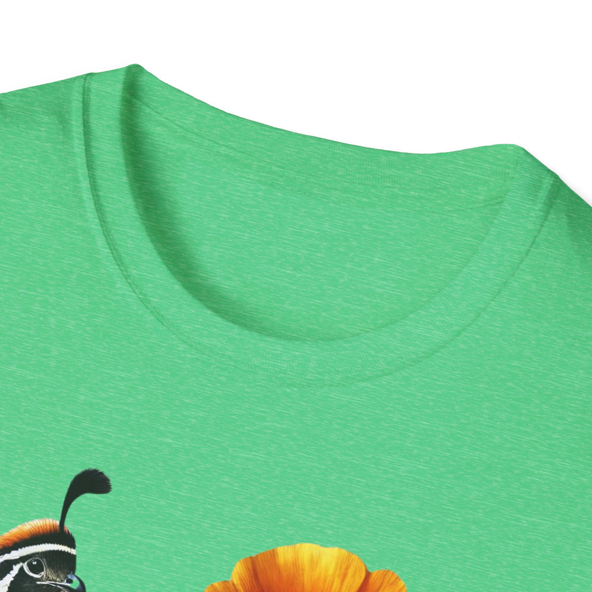 California Quail & Poppy Tee – State Bird and State Flower