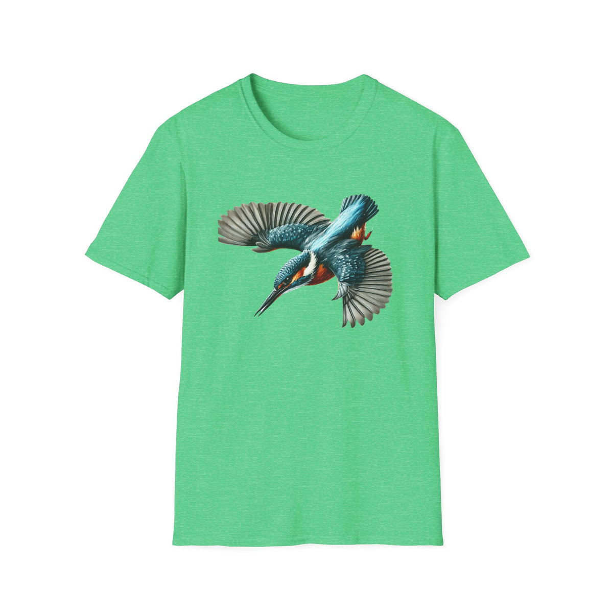 Kingfisher Dive Tee – Watercolor-Style Diving Kingfisher