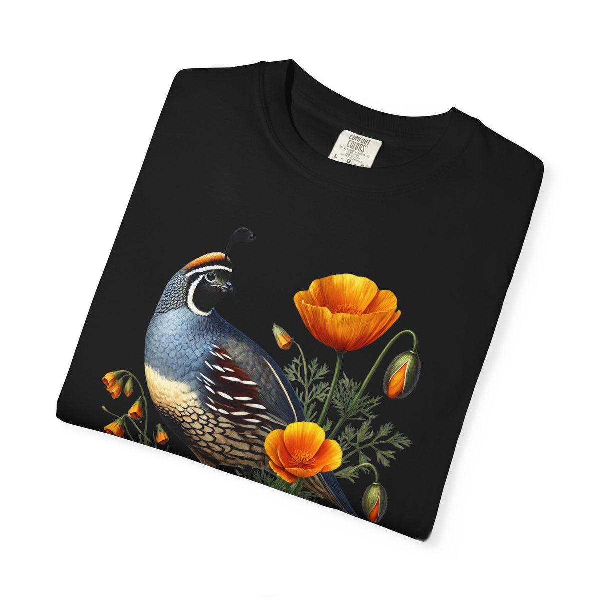 California Quail & Poppy Tee