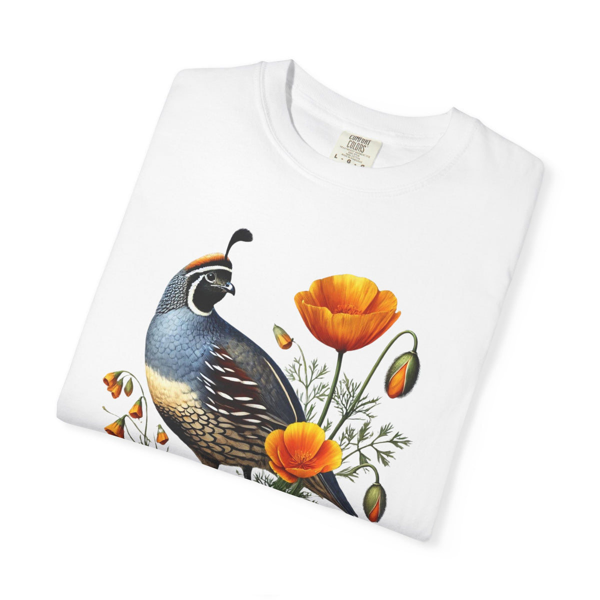 California Quail & Poppy Tee