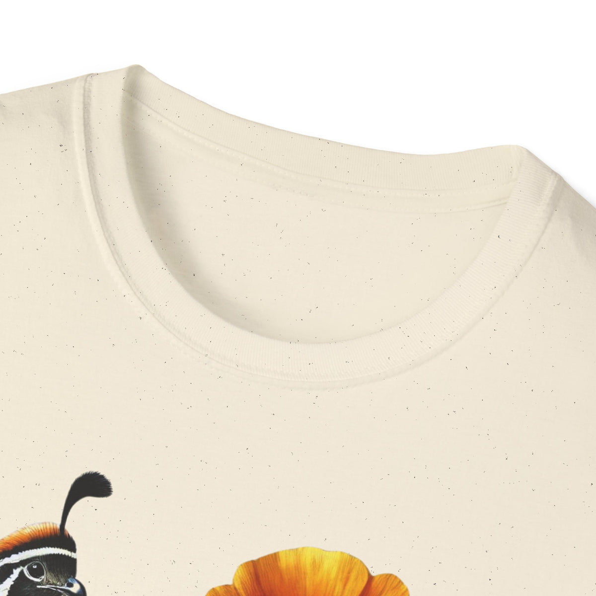 California Quail & Poppy Tee – State Bird and State Flower