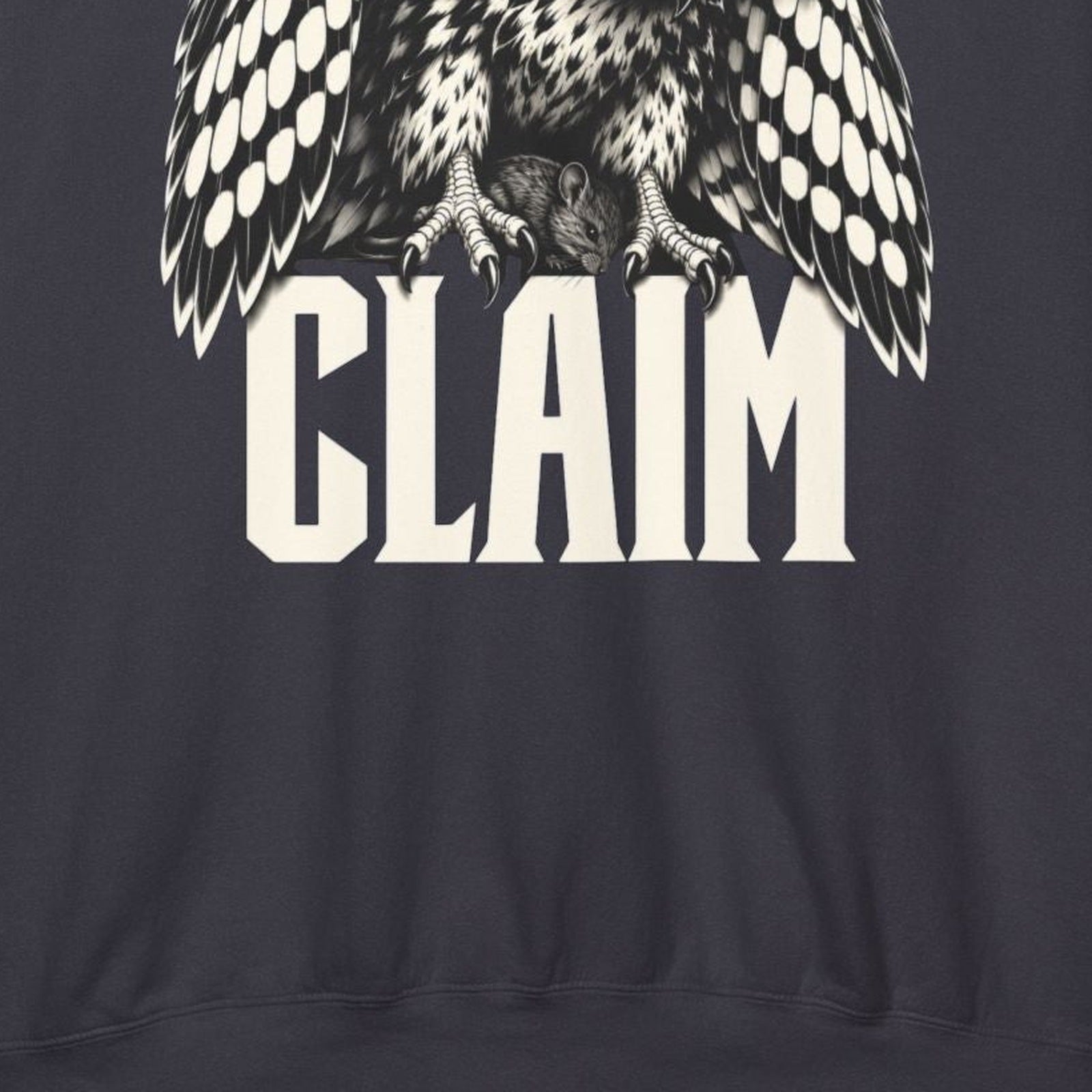 Claim Hawk Hoodie — garment print detail