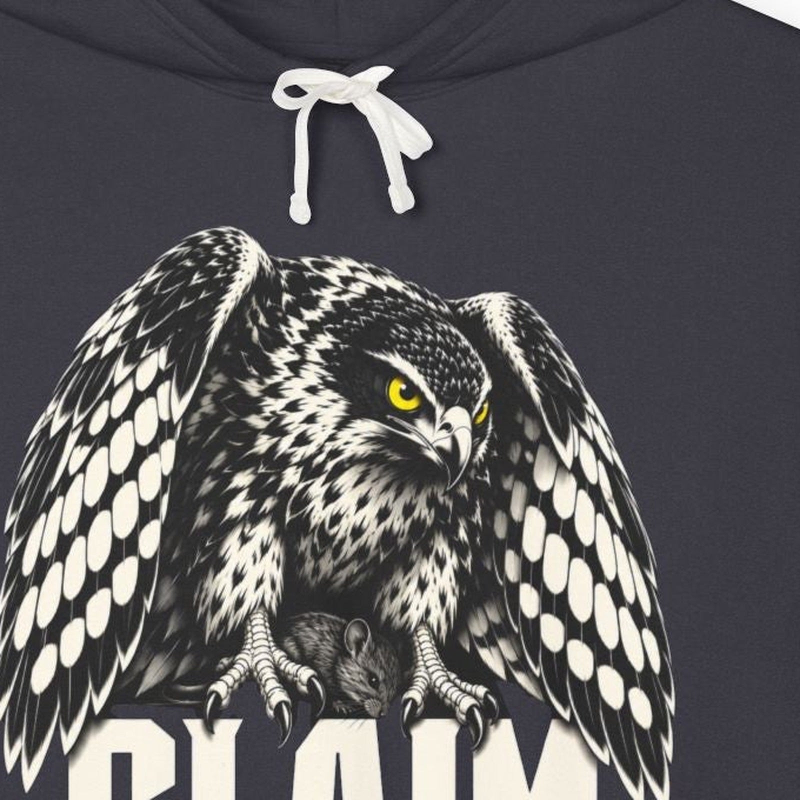 Claim Hawk Hoodie — hawk eye on garment